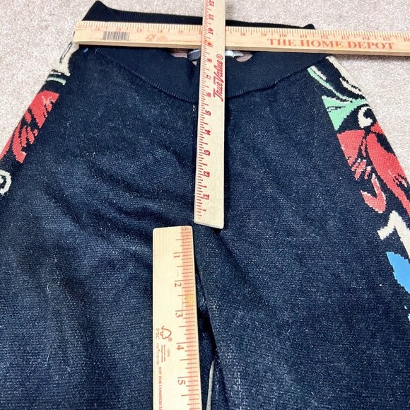 Piper & Scoot The Gadot Jogger Women’s Black Floral Pull On Knit Size Small - Picture 3 of 11